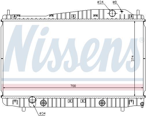 Radiateur moteur (Radiateur de refroidissement) NISSENS 61639