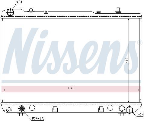 Radiador motor NISSENS 61640