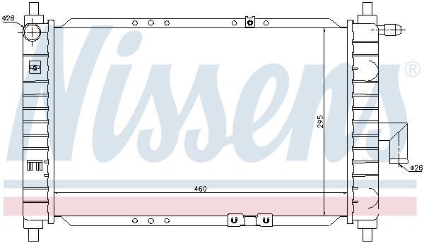 Radiateur moteur (Radiateur de refroidissement) NISSENS 61646