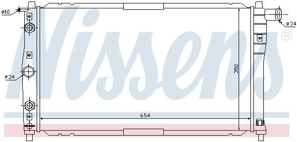 Radiateur moteur (Radiateur de refroidissement) NISSENS ref. 616591