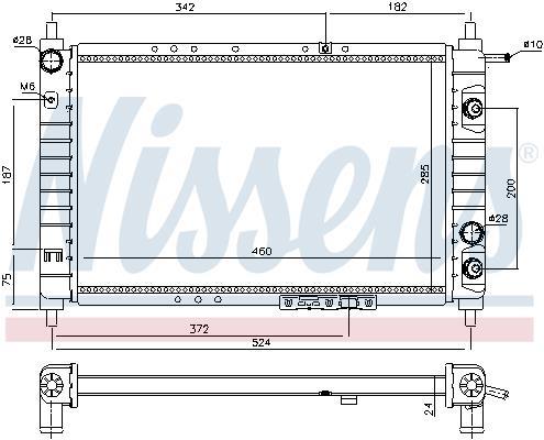 Radiateur moteur (Radiateur de refroidissement) NISSENS 61663