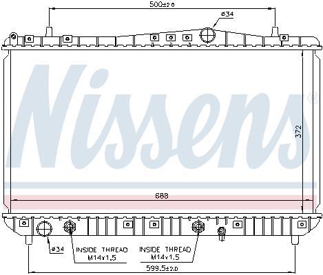Radiateur moteur (Radiateur de refroidissement) NISSENS 61665