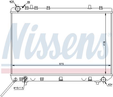 Radiateur moteur (Radiateur de refroidissement) NISSENS 61668