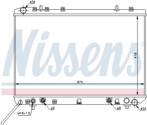Radiateur moteur (Radiateur de refroidissement) NISSENS 61669