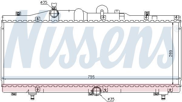 Radiateur moteur (Radiateur de refroidissement) NISSENS 61671