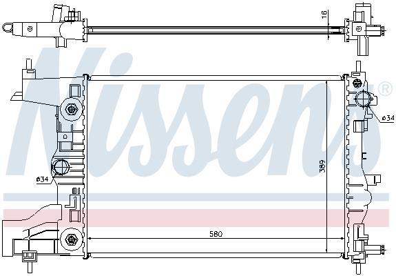 Radiador motor NISSENS 61677