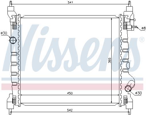 Radiateur moteur (Radiateur de refroidissement) NISSENS 61679