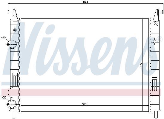 Radiador motor NISSENS 61683
