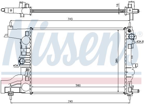 Radiador motor NISSENS 616903