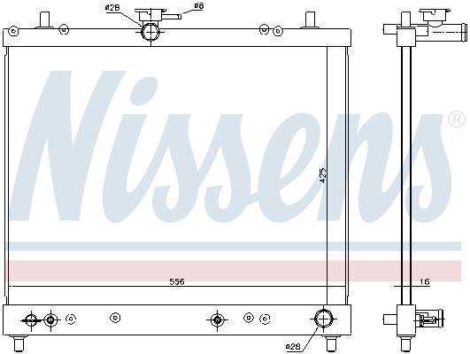 Radiateur moteur (Radiateur de refroidissement) NISSENS ref. 617402