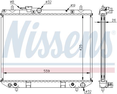 Radiador motor NISSENS 61741A