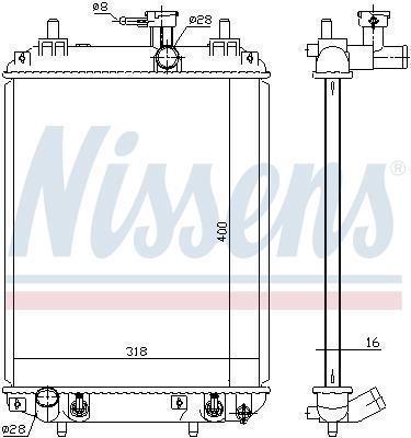 Radiateur moteur (Radiateur de refroidissement) NISSENS 617548