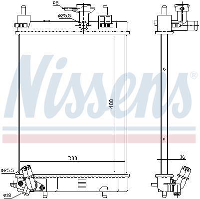 Radiador motor NISSENS ref. 617554