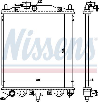 Radiateur moteur (Radiateur de refroidissement) NISSENS 61762