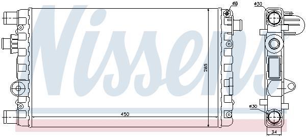 Radiateur moteur (Radiateur de refroidissement) NISSENS ref. 694750
