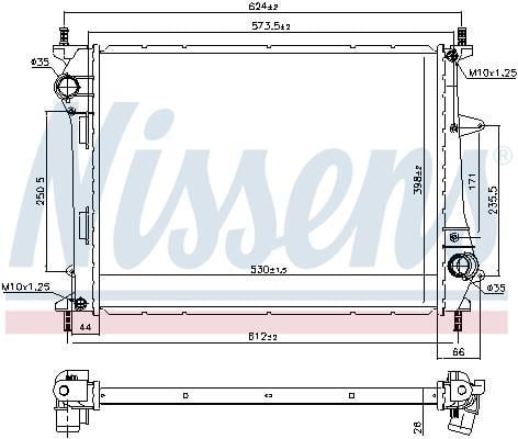 Radiateur moteur (Radiateur de refroidissement) NISSENS 617867