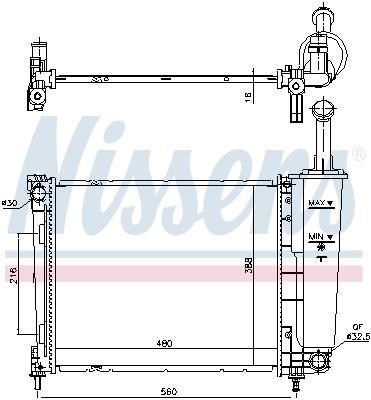 Radiador motor NISSENS 617873