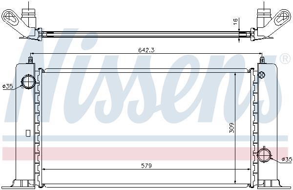 Radiateur moteur (Radiateur de refroidissement) NISSENS 61883A