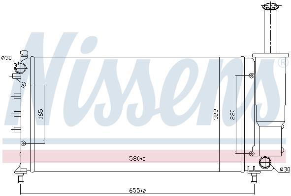 Radiateur moteur (Radiateur de refroidissement) NISSENS 61886
