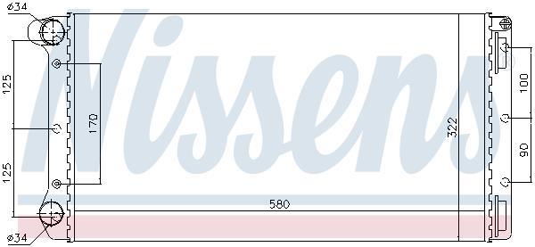 Radiateur moteur (Radiateur de refroidissement) NISSENS ref. 696254