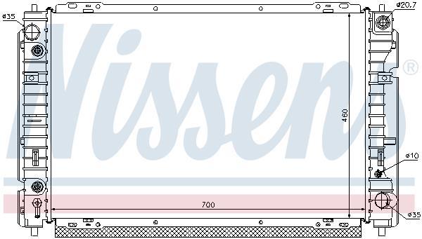 Radiateur moteur (Radiateur de refroidissement) NISSENS 62004
