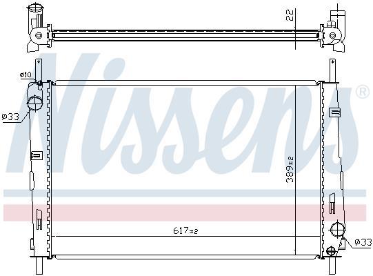 Radiador motor NISSENS ref. 620411
