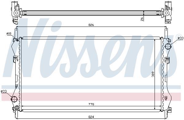 Radiateur moteur (Radiateur de refroidissement) NISSENS 62043A