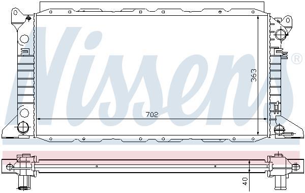 Radiateur moteur (Radiateur de refroidissement) NISSENS 62048