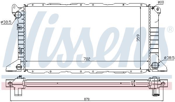 Radiateur moteur (Radiateur de refroidissement) NISSENS 62057A