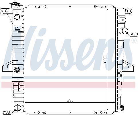 Radiateur moteur (Radiateur de refroidissement) NISSENS 62060