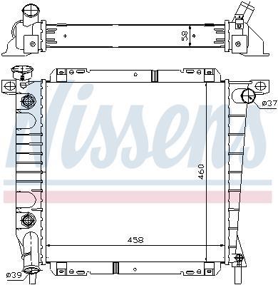 Radiador motor NISSENS 620671