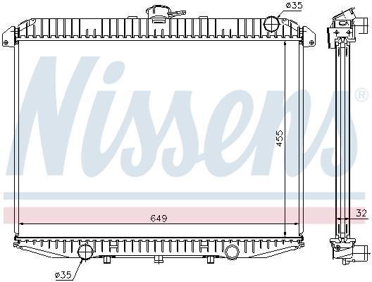 Radiateur moteur (Radiateur de refroidissement) NISSENS 62069A