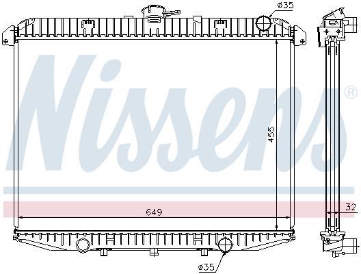 Radiateur moteur (Radiateur de refroidissement) NISSENS 62070A