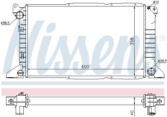 Radiateur moteur (Radiateur de refroidissement) NISSENS 62081A