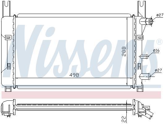 Radiateur moteur (Radiateur de refroidissement) NISSENS 62121A