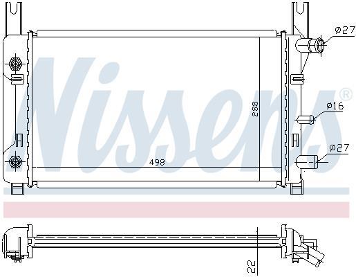 Radiateur moteur (Radiateur de refroidissement) NISSENS 62122A