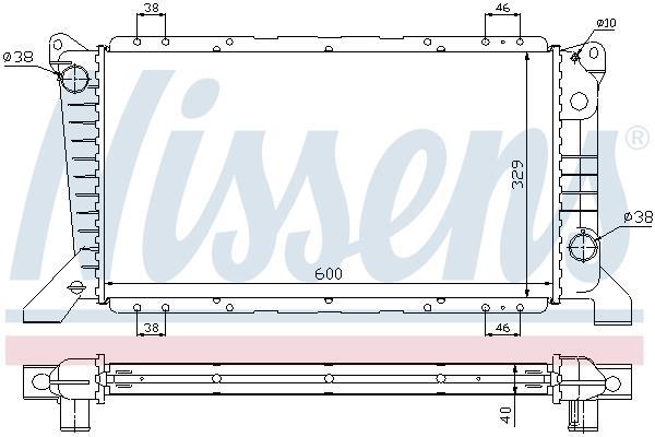 Radiateur moteur (Radiateur de refroidissement) NISSENS 62241A