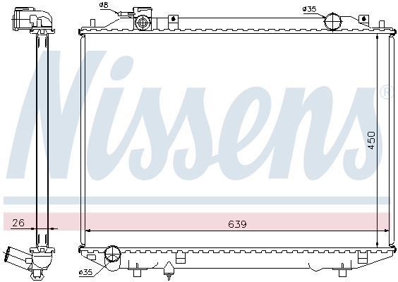 Radiateur moteur (Radiateur de refroidissement) NISSENS 62246A