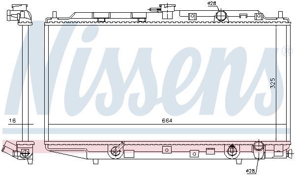 Radiateur moteur (Radiateur de refroidissement) NISSENS ref. 622551