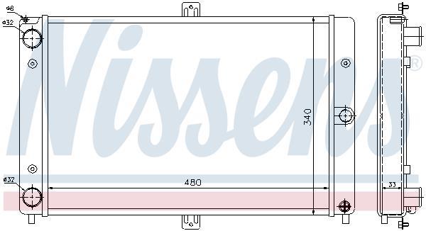 Radiateur moteur (Radiateur de refroidissement) NISSENS 62351