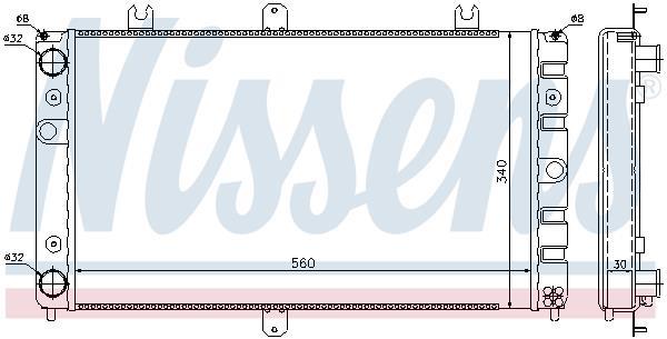 Radiateur moteur (Radiateur de refroidissement) NISSENS ref. 623553