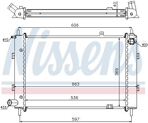 Radiateur moteur (Radiateur de refroidissement) NISSENS 62359A