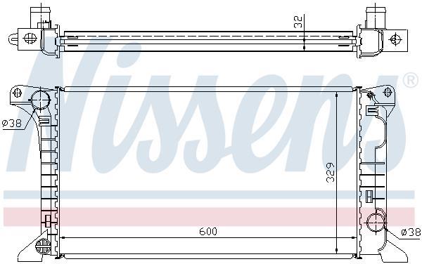 Radiateur moteur (Radiateur de refroidissement) NISSENS 62369A
