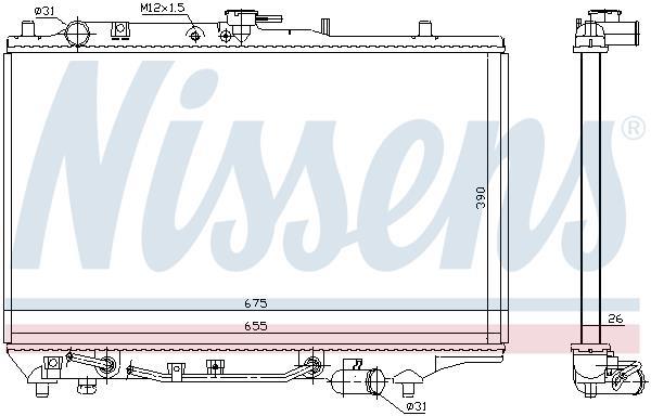 Radiateur moteur (Radiateur de refroidissement) NISSENS 62378