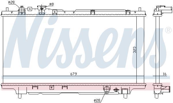 Radiador, refrigeración del motor NISSENS ref. 62383A