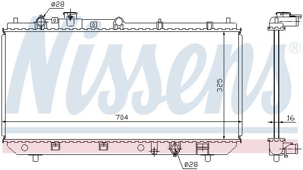 Radiateur moteur (Radiateur de refroidissement) NISSENS 62403