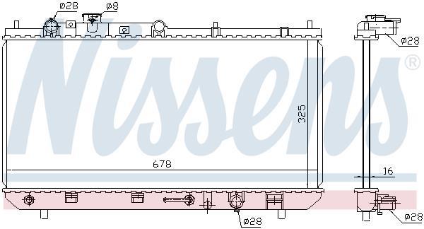 Radiateur moteur (Radiateur de refroidissement) NISSENS 624041