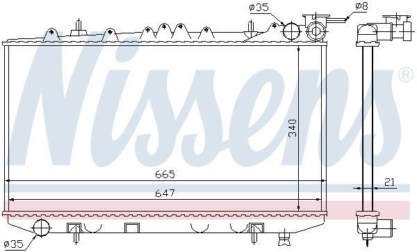 Radiateur moteur (Radiateur de refroidissement) NISSENS 62421
