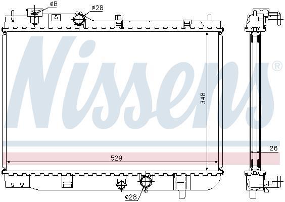 Radiador motor NISSENS 62431A