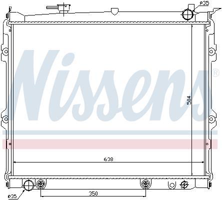 Radiateur moteur (Radiateur de refroidissement) NISSENS 62435